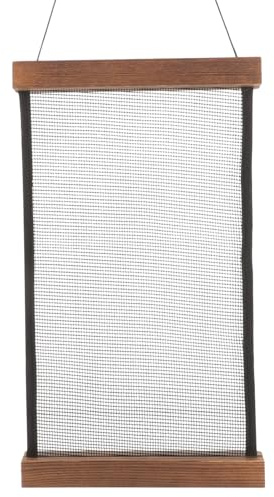 Abaodam Espositore per Orecchini da Parete in Legno Tessuto a Rete Organizer Porta Orecchini Sospeso Grande capacità per Gioielli Porta Spille e Distintivi Design Vintage Marrone 18X30
