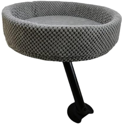 kowaku Katzenbett-Schreibtisch-Hängematte, erhöhtes Katzenbett für Schreibtisch, stilvoll, weich, rund, platzsparend, 360° drehbar, für Beistelltisch