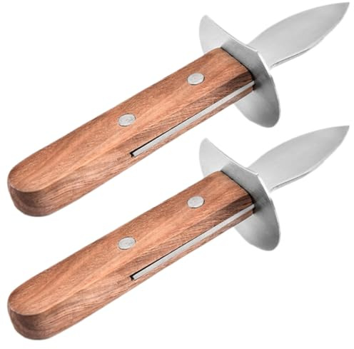 LALADEFIEE Coltello da Ostriche 2 Professionale in Inossidabile per Ostriche e Vongole per Cucina