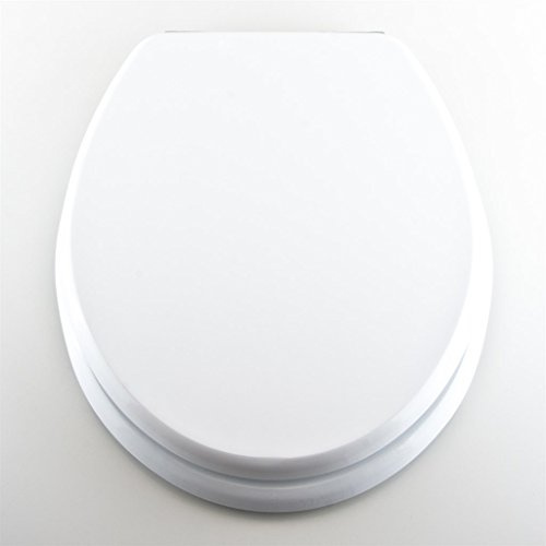 TP WC-Sitz mit Absenk-Automatik und Motiv, Soft-Close-Funktion, Toiletten-Deckel mit Holz-Kern, ovale O-Form, EU-Größe, bis 120 kg, rostfreie Scharniere, einfache Montage, universal passend