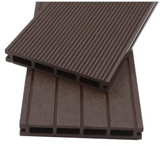 Home Deluxe WPC Decking 'SAMANA' -Colore: Marrone scuro - Dimensione: 4 m²- Compresa la sottostruttura I Legno Decking, Listoni Decking WPC , Decking Pavimenti , WPC Decking Board