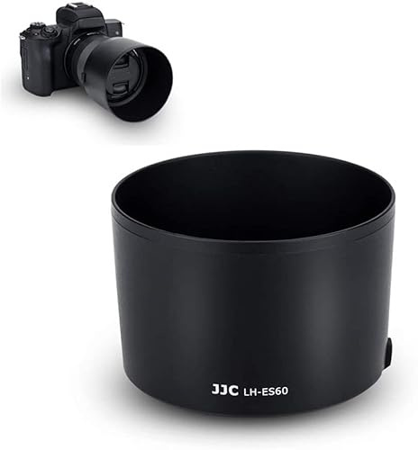 JJC Gegenlichtblende für Can. EF-M 32mm f/1,4 STM Objektiv ersetzt ES-60 | Schirmt Streulicht|Anti-Reflex-Matt|Geeignet für 43mm Filter & Kappen|Reversible|Schützt Objektiv vor Kratzern & Stößen
