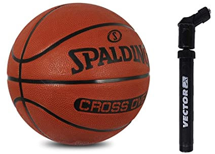 Spalding Basketball, offizielle Größe 6, 7 Men Ball NBA Cross Over Basketball Orange (7)