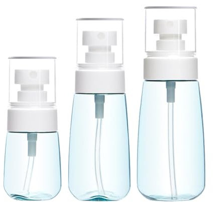 30 ml 60 ml 80 ml - 3 piezas Atomizadores de líquido Botellas de viaje Frascos de spray pequeñas vacías para Maquillaje Cosmético Cabello Champú Artículos de tocador