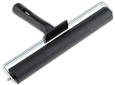 Tubayia Gummirulle linolrulle gummi Brayer rulle för hantverk blocktryck linoltryck (20 cm)