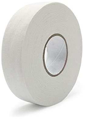 UKUSI 2 confezioni di nastro adesivo da hockey, 2,5 cm x 25 m, impugnatura in poliestere-cotone, per hockey su campo, bastone da hockey, squash, badminton, corda per saltare, canna da pesca (bianco)