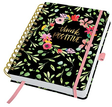 SIGEL JP200 Tagesplaner undatiert, Tageskalender ohne Datum, 120 g/m², ca. A5, Hardcover, für 110 Tage, 240 Seiten, Flower Love, vegan, aus nachhaltigem Papier, Jolie, undated Planner