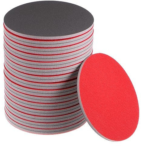 QUARKZMAN 30pz 1200 Grana Satinatura Spugna 6 Pollici Gancio e cerchio Spugna Satinatura Disco Umido/Asciutto per Auto Legno Muro a Secco Metallo