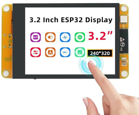 APKLVSR ESP-Display,ESP Modul WiFi Bluetooth 3.2 Zoll 240 * 320 ESP Display TFT Modul ESP-2432S032C-I Kapazitiver Touchscreen mit USB C Schnittstelle für Arduino IDE