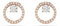 Swarovski Constella stud earrings, Round cut, White, Rose gold-tone plated