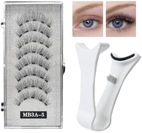 Ciglia magnetiche 8 pezzi, ciglia con applicatore, kit ciglia finte riutilizzabili, ciglia magnetiche naturali senza colla, ciglia lunga durata per donne, ragazze