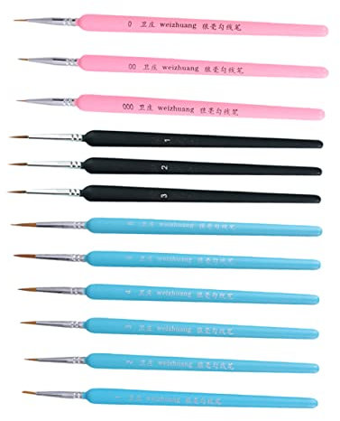 KONTONTY 9stücke Teiliges Feine Malpinsel Für Aquarell Öl Acrylfarben Langlebige Pinselspitzen Vielseitig Einsetzbar Für Künstler Und Malanfänger Handlich Und Einfach Zu Verstauen