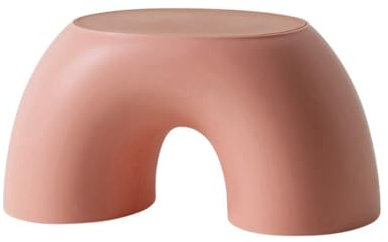 Lbvzxkad in Regenbogenform, Fußhocker, Tritthocker für Kinder, Sitz für Wohnzimmer, Innenmöbel, Kinderhocker, Spielzeug, Rosa