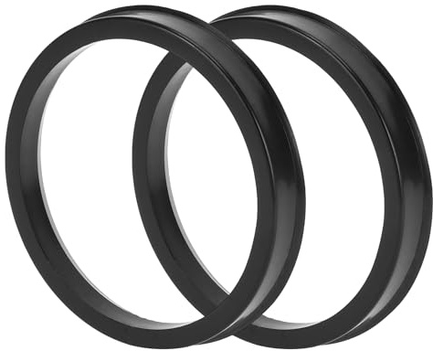 TUCKBOLD Bagues De Centrage De Roue Noir 2 Pièces pour Voiture Plastique | Od 76,1 mm, Id 65,1 mm, Épaisseur 10 mm, Remplacement Direct, Élimine Les Vibrations, Réduit L'Usure, Installation Facile