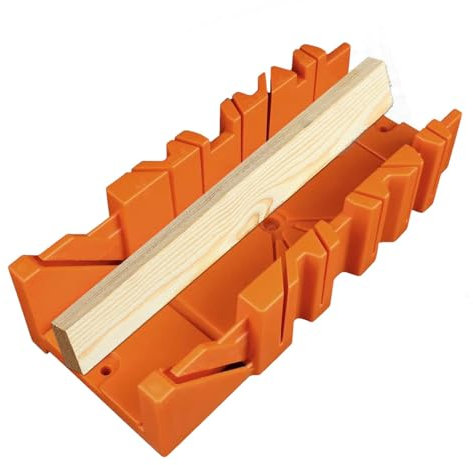 Caja de almacenamiento de sierra, Cortador de caja de sierra - Caja de aserrado y sujeción para carpintería - Sierra ingletadora, caja de sierra manual, sierra trasera de acero para un corte preciso,