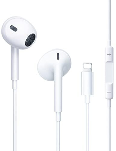 XINSHIKEJI Écouteurs filaires pour téléphone avec microphone intégré et contrôle du volume, suppression du bruit, écouteurs filaires, écouteurs compatibles avec iPhone 14/13/12/11/SE/XR/XS/8/7