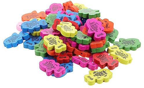 50 Stück Fisch-spielzeug-dekorationsknöpfe Kreative Holzknöpfe Zum Basteln