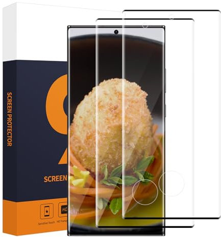 Carantee Schutzfolie für Panzerglas für Samsung Galaxy S22 Ultra 5G Displayfolie, 2 Stück HD Hohe Empfindlichkeit Schutzglas, 3D Full Cover, Keine Blasen, 9H Härte Kratzfest S22 Ultra Displayschutz
