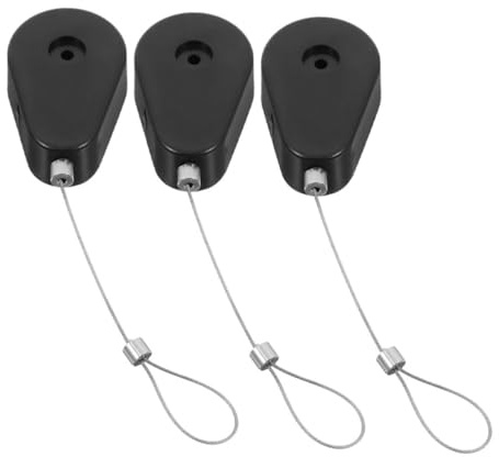 ERINGOGO 3pièces Câbles Antivol Rétractables Acier Pour Électroniques Boîte De Protection Antivol Système De Sécurité Compact
