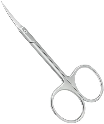 Omnikryp Forbicine per Cuticole, Taglia Cuticole, Forbicine per Cuticole in Acciaio Inossidabile, Punta Curva Sottile, per Unghie, Unghie, Sopracciglia, Ciglia, Pelle Morta