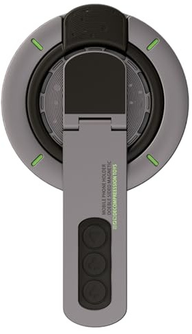 Magnetisk ringhållare – telefon greppring – justerbar 360 graders roterande klämstativ för skrivbord streaming smartphones bord gym – resevagn