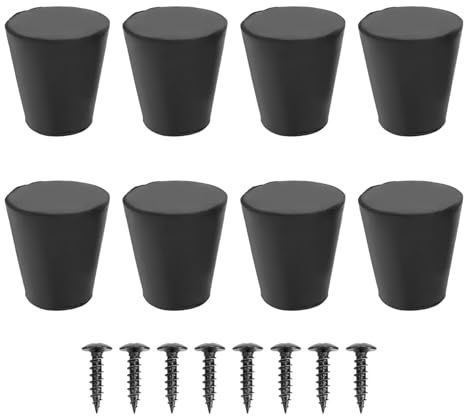 Denash Speaker Isolation Feet 8PCS Rubber Anti Vibration Stand Shock Absorber Feet for Turntable Amplifier CD DVD Players, Made From Premium Rubber Material