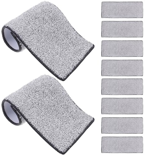 LALADEFIEE 10 piezas Almohadillas de Repuesto para Mopa de Microfibra Unidades Lavables y Reutilizables para de Mármol y Azulejos Paños Absorbentes Pelusas Fáciles de Limpiar y Secar