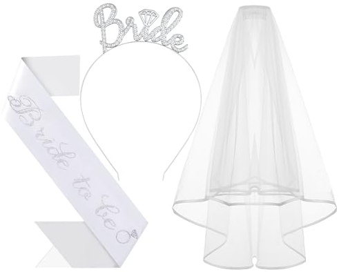 Zimocepuz Braut zu sein, JGA Accessoires für Frauen, Schärpe, Schleier und Geschenke für die zukünftige Braut