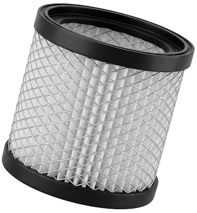 WORKPRO Filtro para Aspirador de Cenizas W125443A | Compatible con Aspiracenizas WORKPRO 10L, Lavable, Reutilizable, Filtración de hasta el 95 %, Cartucho de 10,5 cm