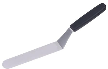 Cream Frosting Spatula 6/8/10 Inch Icing Spatula Angled Stainless Steel Palette Curved Offset Blade Frost Cream Cake Pastry Baking Angled Icing Spatula(8in)