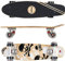 FunTomia Mini-Board Cruiser Skateboard 57cm aus 7-lagigem kanadischem Ahornholz inkl. ABEC-9 Kugellager - mit oder Ohne LED Rollen