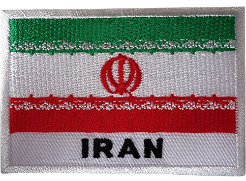 Iran Flag Patch Iron Sew On Cloth Iranian Embroidered Badge Embroidery Applique
