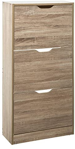 5five - schuhschrank mit 3 schubladen in eichenholzoptik