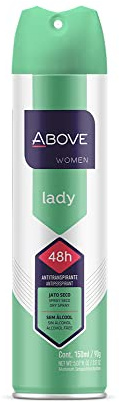 ABOVE Lady - 48 Hours Antiperspirant Deodorant for Women - Notes of verbena, Raspberry and Pomegranate - Dry Spray Protects Against Sweat and Body Odor - Stain and Cruelty Free - 3.17 oz