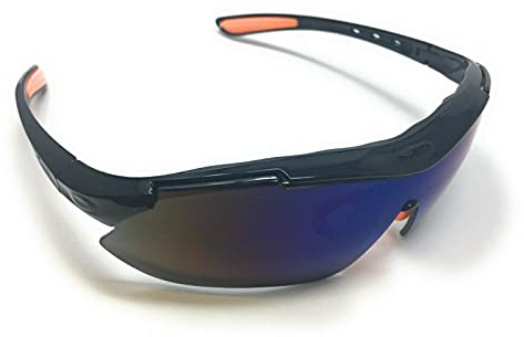 SRB Sonnen-Schutzbrille mit grün getönten, kratzbeständigen Gläsern, Seitenschutz und Rutschfesten Bügeln, 400 UV-Schutz, verstellbar