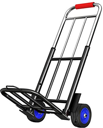 Sackkarren Hua Tragbare Klappbare Handkarren, Transportwagen Aus Stahl, Mit 2 Vollgummirädern, Last 150kg, Für Gepäck, Auto, Reisen, Einkaufen