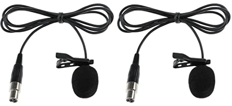 F Fityle 2er Pack clip de solapa Ansteckmikrofon mit Clip 3 Poliger XLR Clip für Kurse/Videokonferenzen