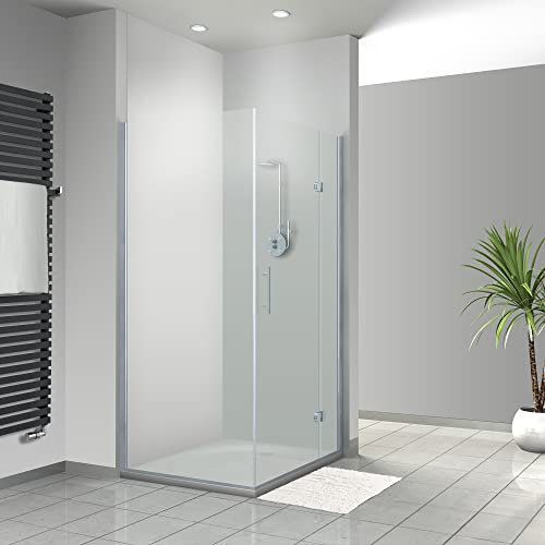 WANDFREUDE individuelle Duschrückwand Aluverbundplatte auf Maß (1 Stück - Grauweiss - Seidenmatt) – Dusche Wandverkleidung Duschwandverkleidung Duschrückwände