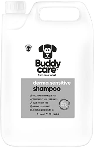 Buddycare Shampoo per cani Derma Sensitive | Con Aloe Vera e Pro Vitamina B5, Dermatosensibile, 5L