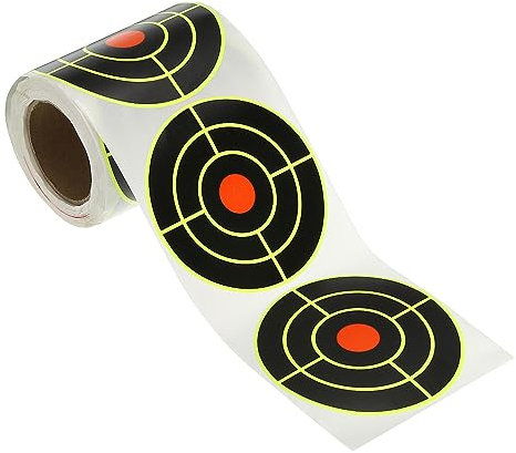 PATIKIL Bogenschießen Zielscheiben Zielpapier Aufkleber 3 100 Stück Bogen Zielscheibe Kleber Fluoreszierende Zielscheiben Bogensport Zubehör für Aufnahme Schießübungen Grün 3 Kreis