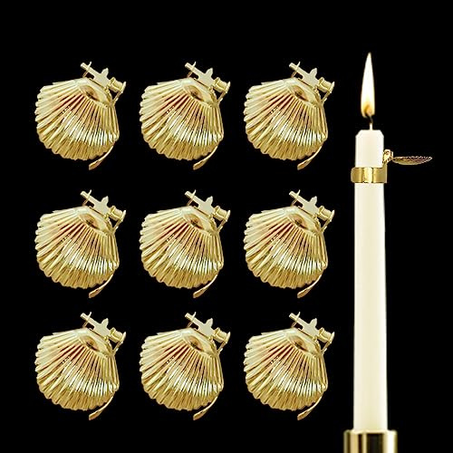 10pcs Candle Snuffer Automatic, Metal Shell Candle Extinguisher Clip On Fire Extinguishing Candle Snuffer Extinguisher Gold Metal Swedish Candle Extinguisher Ring Candle Accessories Putting Out Candle