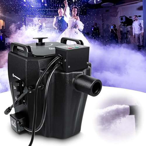 3500w Machine à Brouillard à Glace Sèche,Machines à Glace Carbonique avec Buse Tubulaire,Haute Densité Glace Fumee Machine pour événements De Mariage Stage Club DJ Halloween
