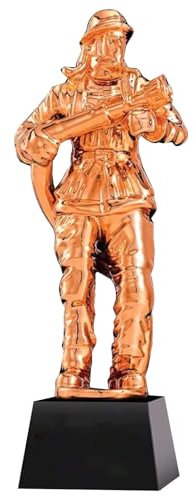 Pokale, Medaillen Auszeichnungen Gold-Silber-Bronze-Trophäen Hervorragende Feuerwehr-Souvenirtrophäe Siegertrophäe Beim Rettungsübungswettbewerb Für Brandbekämpfungsfähigkeiten Meisterpreis (Color :