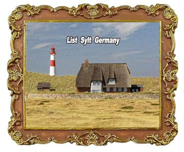 List Sylt Germany Kühlschrankmagnet 3D Reise Souvenir Kühlschrank Dekoration Magnetaufkleber Handwerk Kollektion