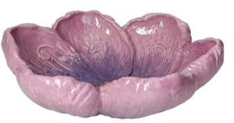 Brandani 51127 CIOTOLA FLORA PINK RESINA, cm d 26x8h, Decorazione a forma di fiore, Colore viola, resistenza, solidità, durata