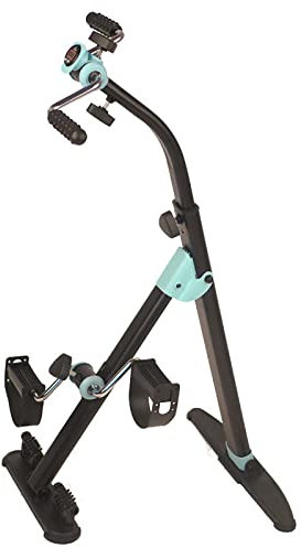 SBCGFY Heimtrainer, Arm- und Beintrainingsgerät mit Zählfunktion, zusammenklappbares, verstellbares Fitness-Reha-Gerät für Senioren, 77-95 x 50 x 45 cm