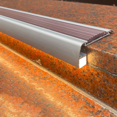 Treppenkantenprofil Kantenschutz Treppenkante Led-Kanal, 3 6 9 12 15 18 Packung Antirutsch-Treppenschutzleiste/Harte L-Form Profilleiste Kantenverkleidung Mit Lichtstreifen Passage & Gummi Oberfläche