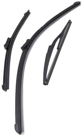 Front Rear Windscreen Wiper Blades Soft Rubber Windshield Rain Brushes Replacement for 500 500C 500L 2009 to 2023