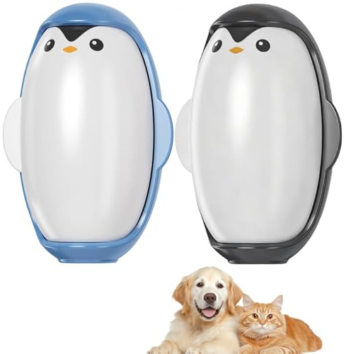 GGesii 2 rotelle portatili, lavabili e riutilizzabili, per peli di animali, polvere e sporco su superfici (blu e nero)