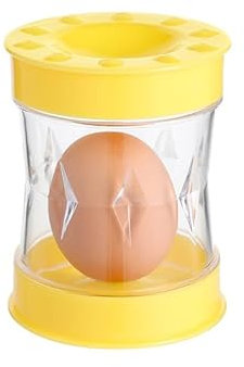 Hand Crank Egg Sheller - Easy Egg Peeler Tool for Quickly Removing Shells for Hard-Boiled Eggs, Kitchen Gadget (Yellow)